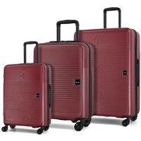 Rock Luggage Lincoln Burgundy 3-Piece Set (Cabin/Medium/Large)