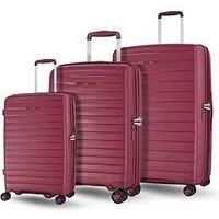 Rock Luggage Palma 3-Piece Luggage Set (Cabin/Medium/Large) - Burgundy