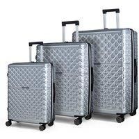 Rock Luggage Maya 3-Piece Luggage Set - Silver