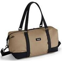 Rock Harper Holdall Underseat Travel Bag in Beige - Ryaniair Carry-On Compliant, Padded Shoulder Strap & Lockable Zips - Suitable for Gym, Office and Weekend Holidays - 40 x 20 x 25 cm 20L Capacity