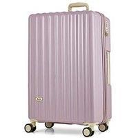 Rock Primrose Large Hard Shell Suitcase in Purple - Lightweight & Stylish Design, 360 Swivel-Wheels & TSA Combination Lock - 76x 47.5 x 25cm 91L Capacity