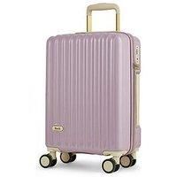 Rock Primrose Small Hard Shell Cabin Suitcase in Purple - Lightweight & Stylish Design, 360 Swivel-Wheels & TSA Combination Lock - 55x37x22.5cm 33L Capacity