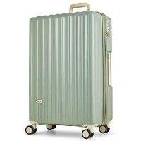 Rock Primrose Large Hard Shell Suitcase in Green - Lightweight & Stylish Design, 360 Swivel-Wheels & TSA Combination Lock - 76x 47.5 x 25cm 91L Capacity