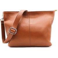 Small Genuine Italian Leather Shoulder Handbag With Detachable Strap