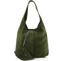 Spacious Slouch Genuine Italian Suede Tote Handbag