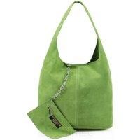 Spacious Slouch Genuine Italian Suede Tote Handbag