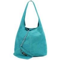 Spacious Slouch Genuine Italian Suede Tote Handbag