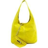 Spacious Slouch Genuine Italian Suede Tote Handbag