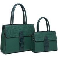 Snake Skin Buckle 2 In 1 Handbag Tote Bag