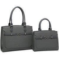 Zip Top Two Handles 2 In 1 Handbag Tote Bag