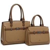 Zip Top Two Handles 2 In 1 Handbag Tote Bag