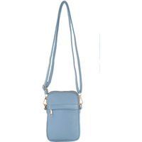 JFY Women's Zip Pocket Front Crossbody Phone Bag in Light Blue