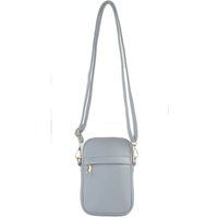 JFY Women's Zip Pocket Front Crossbody Phone Bag in Light Grey