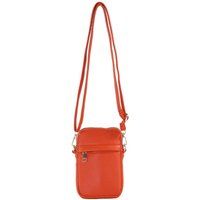 JFY Women's Zip Pocket Front Crossbody Phone Bag in Orange