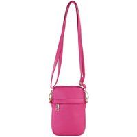 JFY Women's Zip Pocket Front Crossbody Phone Bag in Rose