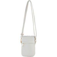 JFY Women's Zip Pocket Front Crossbody Phone Bag in Off White