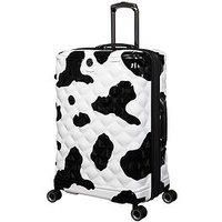 It Luggage Sheen Moo Cow Black/White Medium Suitcase With Tsa Lock