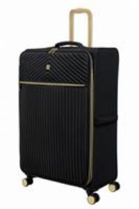 IT Luggage 8 Wheel Soft Suitcase - Black, Large