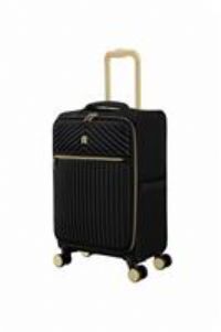 IT Luggage 8 Wheel Soft Suitcase - Black, Small