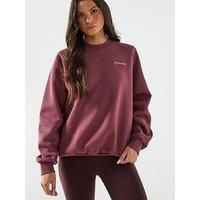 Gym King Womens 365 Raglan Sleeve Crew- Red