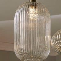 Return - Abigail Tall Ribbed Glass Pendant Light