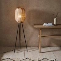 Return - Vogue Zen Linen and Bamboo Floor Lamp