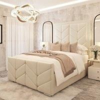 Sydney Premium Comfort Bed Frame with Ottoman Gas Lift Storage and Mattress