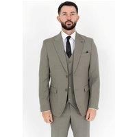 V2 Classic Men's Michael Three Piece Olive Suit in Khaki | Size: 42R