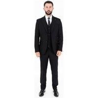 V2 Classic Men's Ralph Three Piece Black Suit | Size: 56R
