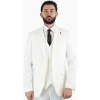V2 Classic Men's Scott Three Piece Suit White | Size: 48R
