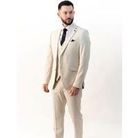 V2 Classic Men's Jasper Cream Three Piece Suit | Size: 48R