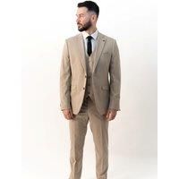 V2 Classic Men's Jasper Beige Three Piece Suit | Size: 44R