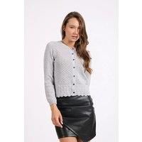 Regular Fit Round Neck Lightweight Knit Cardigan