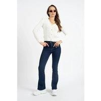 Regular Fit Woven Pattern Knit Buttoned Cardigan