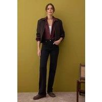 WOVCOR Women's Normal Waist Straight Leg Comfort Jeans in Black | Size: 4