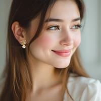 Chanel Golden Pearl Drop Sterling Silver Earrings - Statement Dangles, S925, 18K Gold Plated, Hypoallergenic