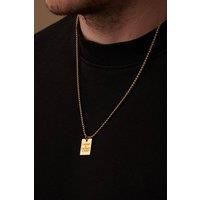Outrage London Men's 18K Gold Personalised Tag Pendant Necklace | Size: 22 inches