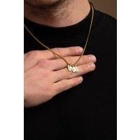 Outrage London Men's 18K Gold Multiple Tag Pendant Cuban Necklace | Size: 22 inches