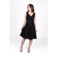 SOLO Women's Glitzy Wrap Dress in Navy | Size: 8