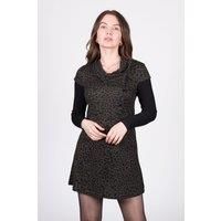 SOLO Women's Cowl Neck Jersey Dress in Olive | Size: 14