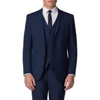 Limehaus Slim Fit Plain Blue Panama Men's Suit Jacket