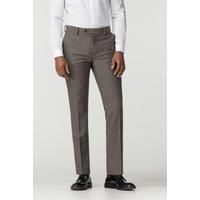 Jeff Banks Stvdio Oatmeal Donegal Slim Fit Ivy League Beige Men's Suit Trousers