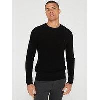 Allsaints Ivar Merino Crew Neck Knitted Jumper - Black