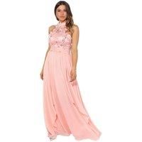 Women Lace Halterneck Maxi Dress Long Evening Cocktail Ball Gown Formal Party