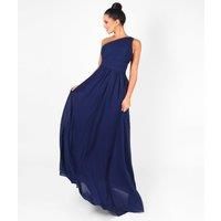 Womens Long Wedding Prom Evening Formal One Off Shoulder Bridesmaid Dress 8-18