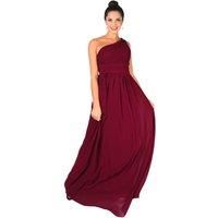Womens Long Wedding Prom Evening Formal One Off Shoulder Bridesmaid Dress 8-18