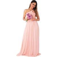 Womens Wedding Bridesmaid Prom Dress Formal One Off Shoulder Long Evening 8-18