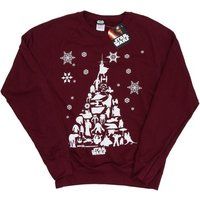 Star Wars Women/'s Christmas Tree Sweatshirt Large Burgundy
