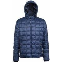 2786 Mens Box Quilt Hooded Zip Up Jacket RW5263