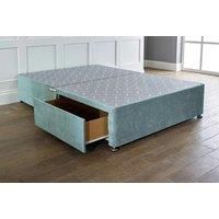 Luxury Reinforced Divan Bed Base With Storage In Teal Green - 5 Sizes!